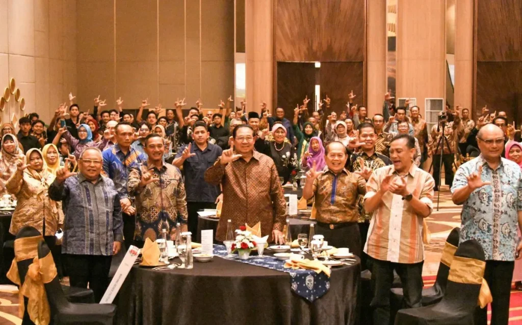 Acara silaturahmi Paguyuban Warga Pacitan dengan Susilo Bambang Yudhoyono (SBY) di Kota Malang, Jawa Timur, Jumat (14/6/2024) malam.