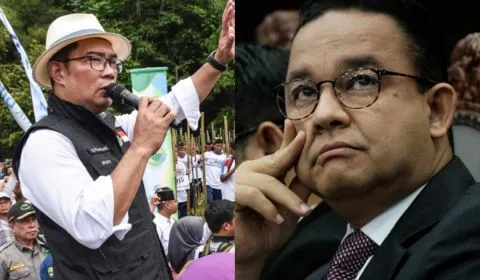 Anies Baswedan dan Ridwan Kamil yang diprediksi akan bersaing di Pilkada DKI Jakarta.