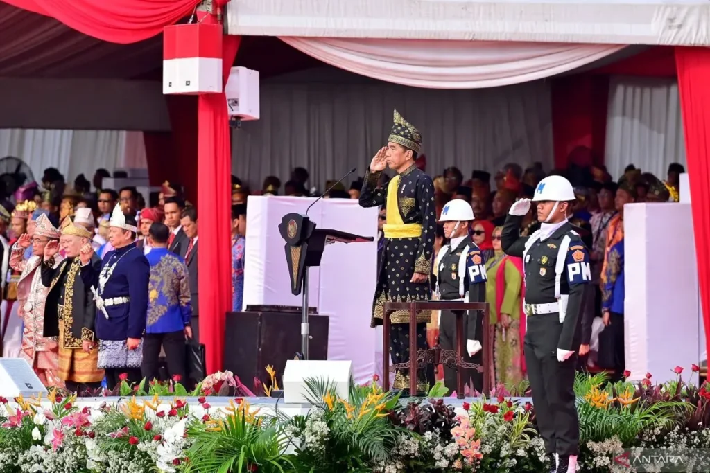 Presiden Joko Widodo dan para Menteri di Hari Lahir Pancasila 
