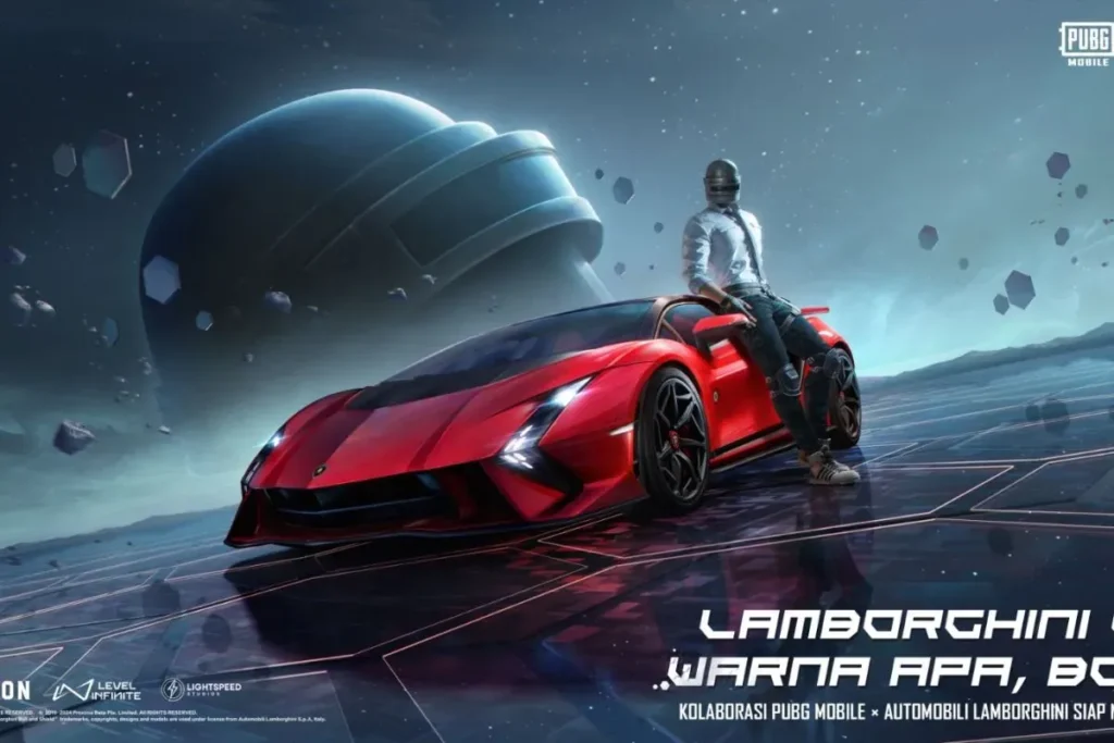 Poster kolaborasi PUBG Mobile x Lamborghini yang hadir di gim hingga 9 September 2024.